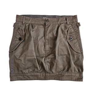 Euro Cargo Mini Skirt Bubble Replay Khaki Utility - Women's Small